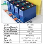 EVE MB31 314Ah 3.2V LiFePO₄ Prismatic Battery Cell | Grade A | ESS Grade | EU Stock | Home Energy Storage - Image 3