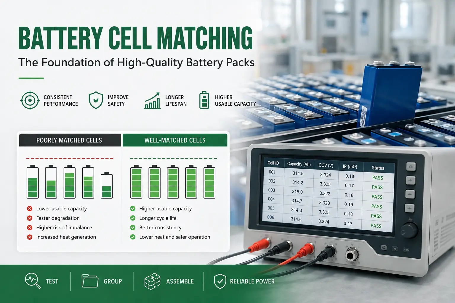 battery cell matching