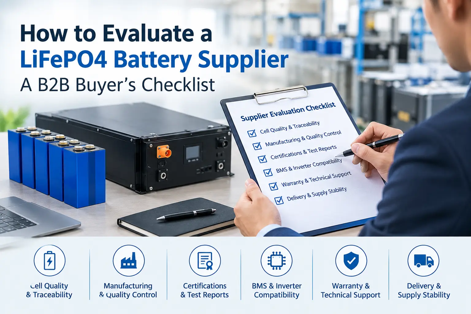 how to evaluate a LiFePO4 battery supplier